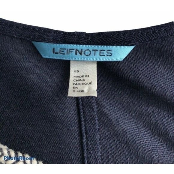 Anthropologie LeifNotes Womens Tank Top Blue Sleeveless  Braided Scallop Rope XS - Picture 5 of 9